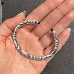 Cable Classics Color Bracelet with Black Onyx and Pavé Diamonds